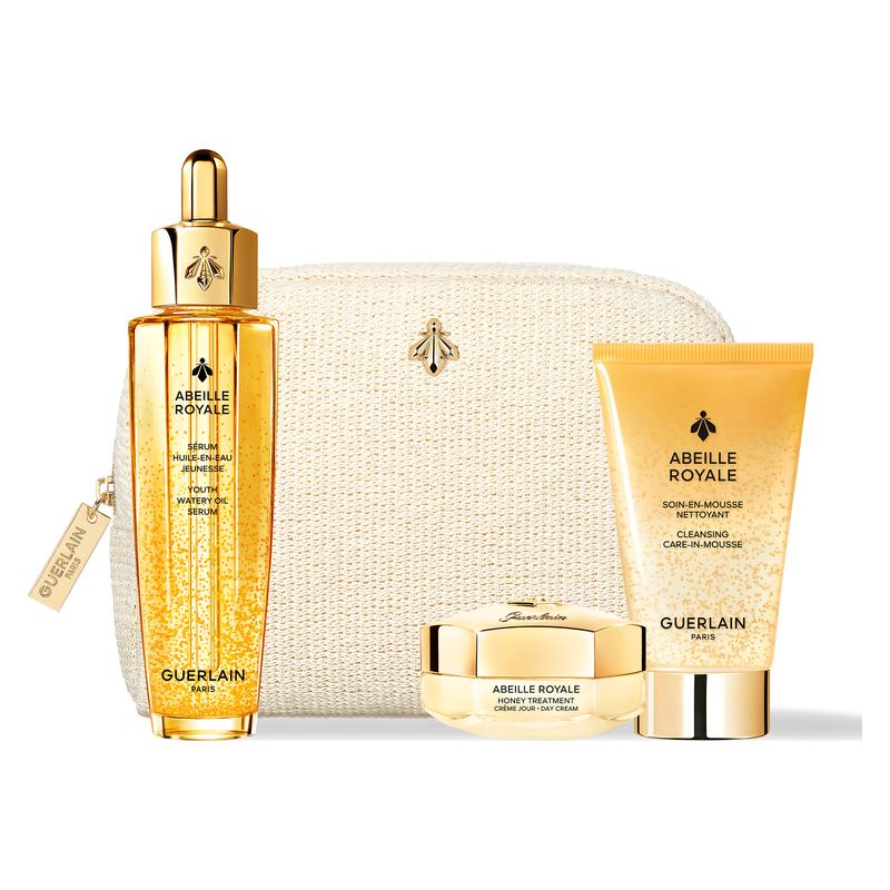 Guerlain アベイユ ロワイヤル アンチエイジング プログラム Youth 水っぽい Youth ウォータリーオイルセラム50ml + ハニーデイクリーム15ml + クレンジングフォーム40ml + メイクアップケース