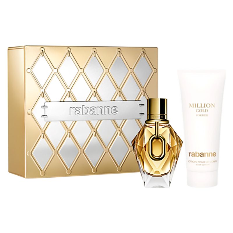 Rabanne Cofanetto Million Gold Da Donna Eau De Parfum 50Ml + Lozione Corpo 100Ml