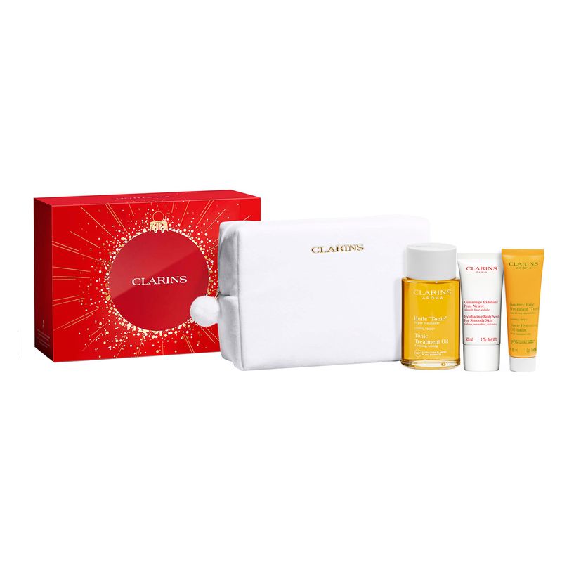 Clarins Cofanetto Huile tonic viso
