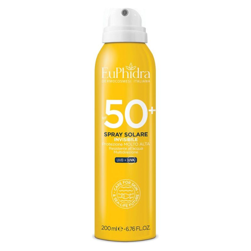Euphidra Sun Spray Usynlig Solbeskyttelse Meget Høy SPF 50+ 200 ml 
