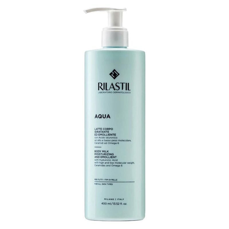 Rilastil Aqua Latte Moisturizing and Emollient Body Milk 400 ml 