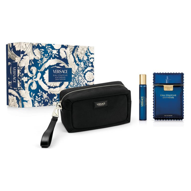 Versace Presentask Eau Fraiche Extrême Eau De Parfum + Resespray + necessär 