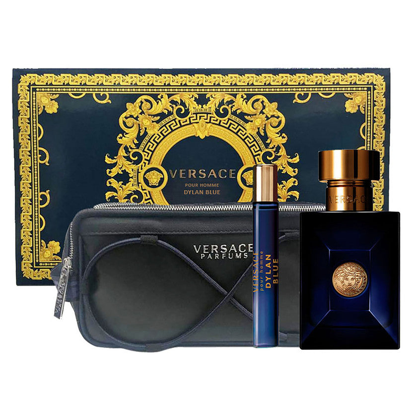 Versace Dylan Blue Edt geschenkset 100ml + Edt 10ml + Reistas 