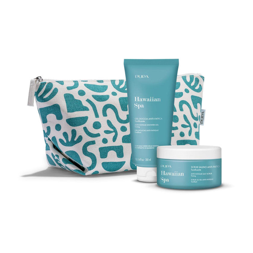 Pupa Hawaiian Spa Esfoliante salino 350 g + Gel doccia anti-fatica 300 ml — Set corpo