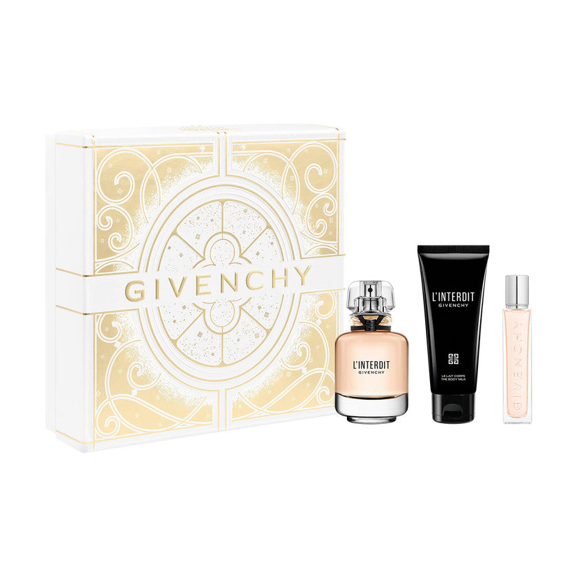 Givenchy Coffret Set L`interdit Eau De Parfum 50ml avec Lotion Corporelle 75ml et Spray de Voyage 12.5ml 