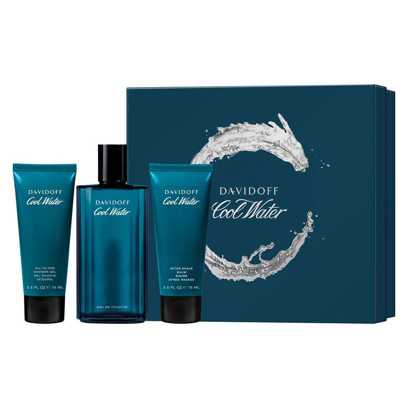 Davidoff Cool Water Set (edt/125ml + dopobarba/balsamo/75ml + gel/doccia/75ml)
