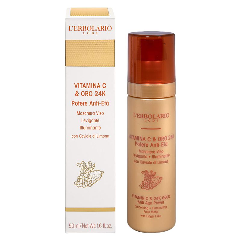 VITAMINA C &amp; ORO 24K POTERE ANTI-ETà MASCHERA VISO 50 ML