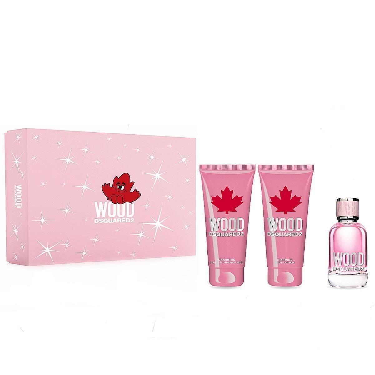 Dsquared2 Holz für Damen, 3-teiliges Set Eau de Toilette 50 ml