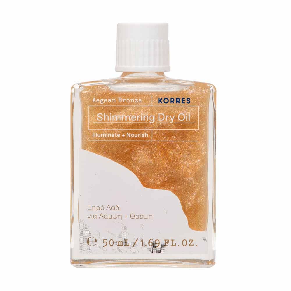 Korres Aegean Bronze Olio secco scintillante 50 ml — Olio secco corpo