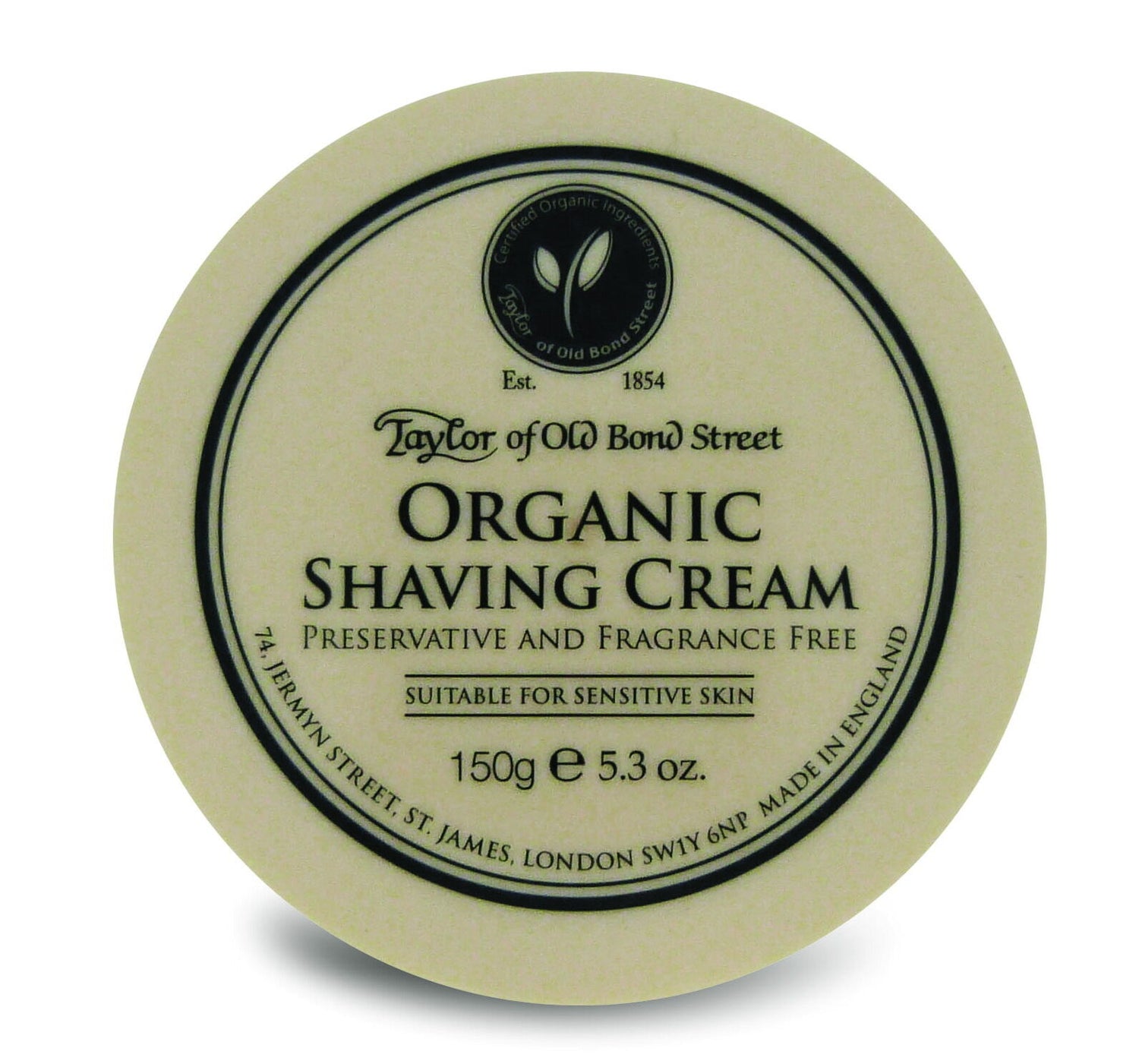 Taylor of Old Bond Street organic shaving cream 150gr