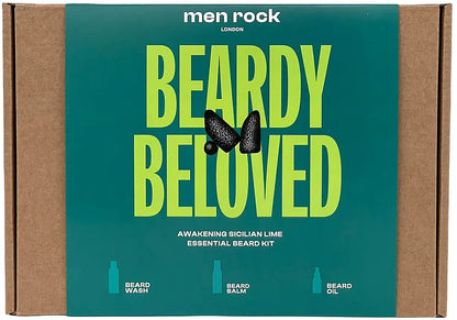 Men Rock Beardy Beloved Kit — cofanetto cura barba (detergente 100ml + balsamo 100ml + olio 30ml)