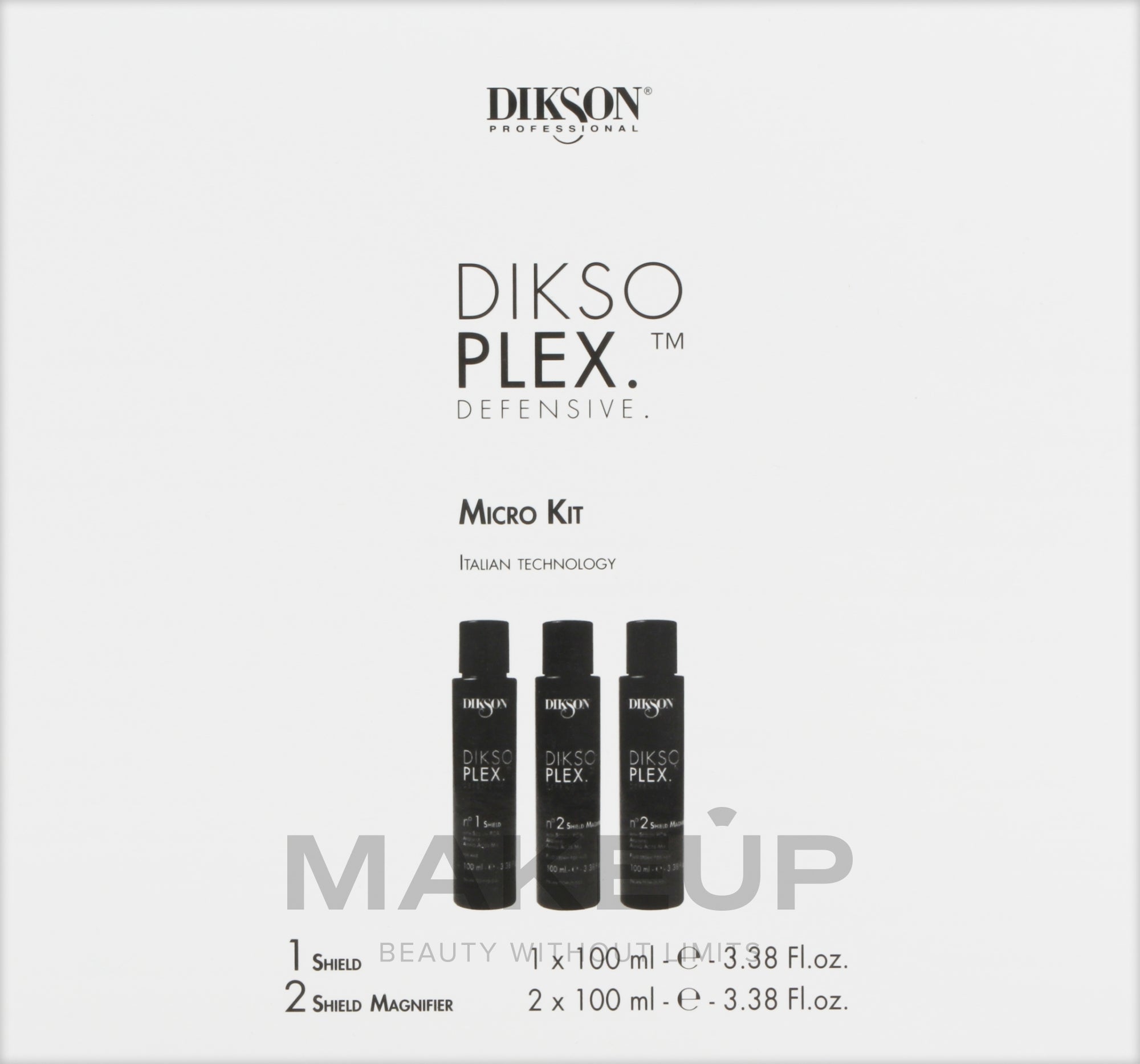 Set professionale per la cura dei capelli Dikson Dikso Plex (shield/100ml + hair/cr/2x100ml)
