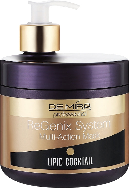 Maschera-cocktail lipidica per il ripristino dei capelli Demira Professional ReGenix System Multi-Action Mask 500 ml