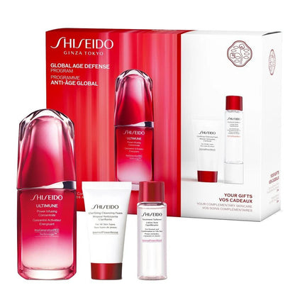 Set Shiseido Ultimune Global Age Defence Set (conc/50ml + foam/30ml + softner/30ml)