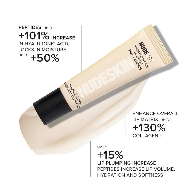 Nudestix Nudeskin Hydrating Peptide Lip Butter burro di nutrimento profondo per le labbra colore Clear Gloss 10 ml