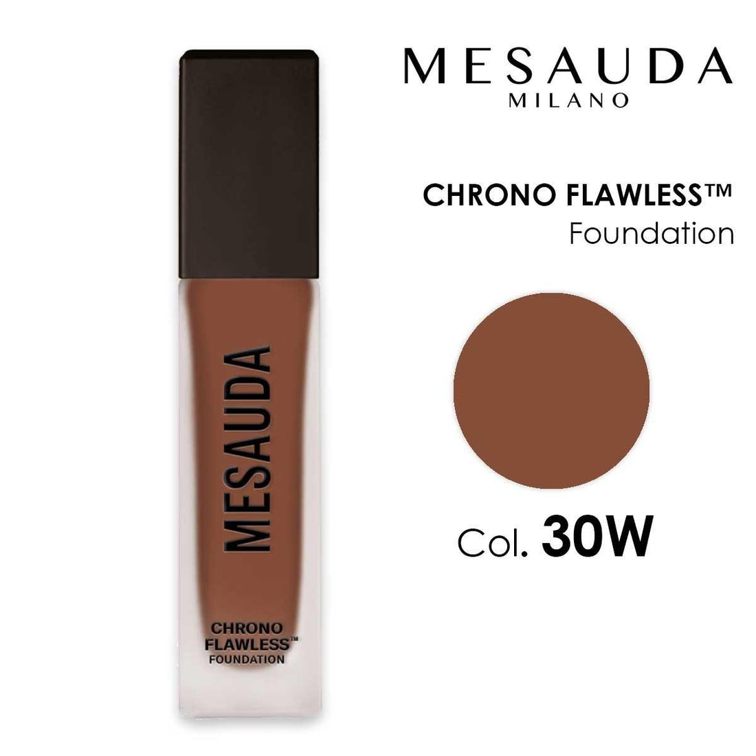 Mesauda CHRONO FLAWLESS FOUNDATION 30W — fondotinta fluido matte alta coprenza 30 ml