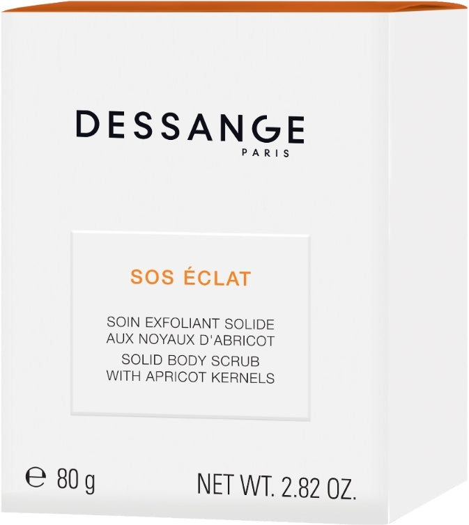 Scrub solido per il corpo con noccioli di albicocca Dessange Sos Eclat Solid Body Scrub With Apricot Kernel 80 g