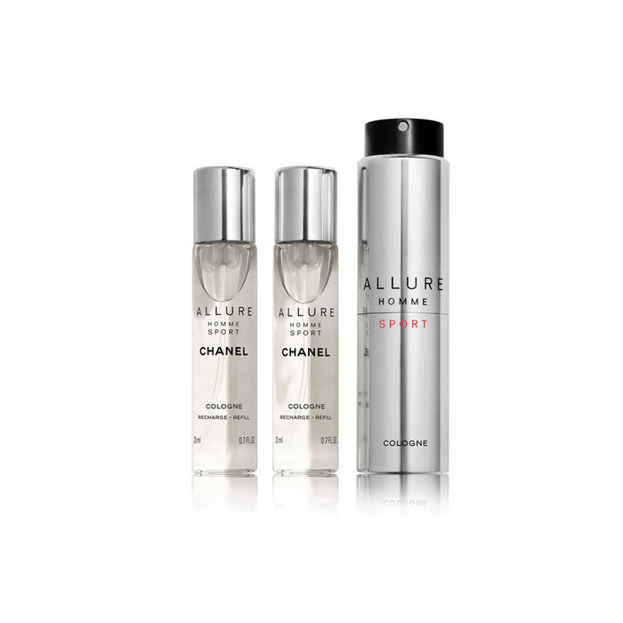 Chanel Allure Uomo Sport Spray Ricaricabile da viaggio Set 4 Pezzi