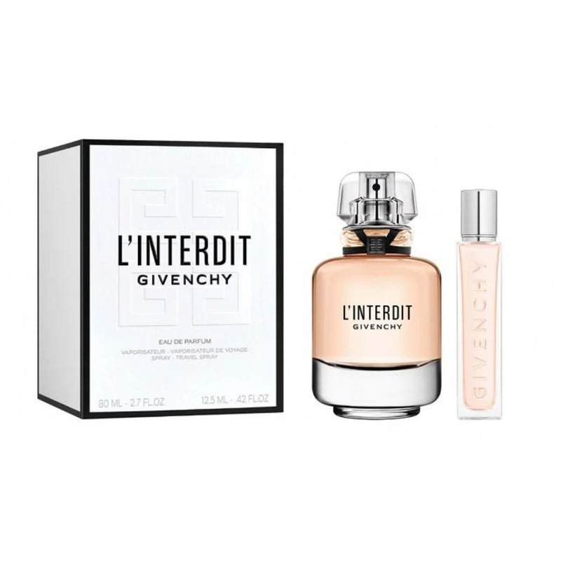 Givenchy L'interdit Edp Sp 80ml Travel Spray 12.5ml Set