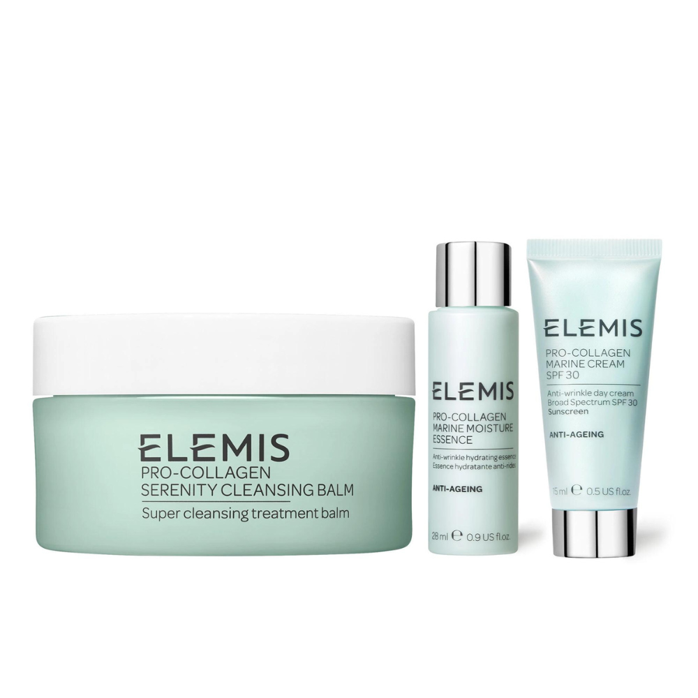 Elemis VIP kits: Elemis Pro-Collagen Oxygenating night cream 15ml + Elemis Pro-Collagen Marine Cream 30ml + Elemis Pro-Collagen cleansing balm 20g