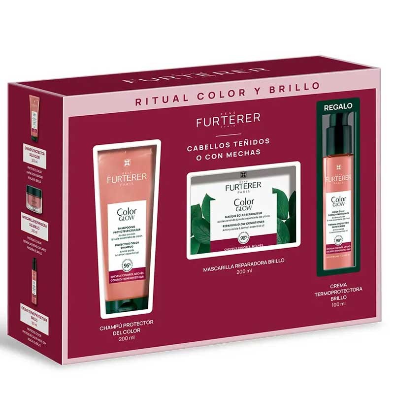 Rene Furterer Ritual Color Glow مجموعة شامبو 200 ml + ماسك 200 ml + سيروم 10 ml