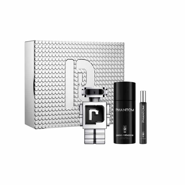 Paco Rabanne Phantom Eau De Toilette Spray 100ml Set de 3 piezas