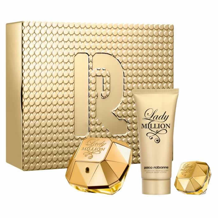 Paco Rabanne Lady Million Woda perfumowana w sprayu 80 ml Zestaw 3 sztuki