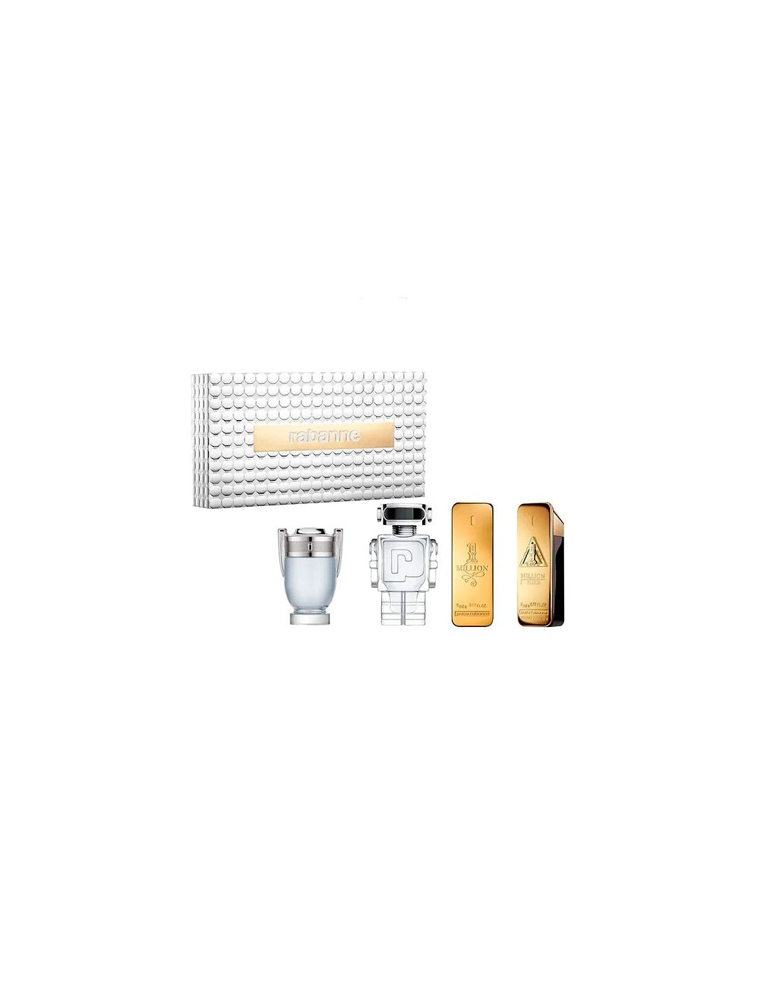 Paco Rabanne Miniatures Masculine One Million Eau De Toilette Heren 5 ml Om Elixir 5 ml Invictus 5 ml Phantom 5 ml