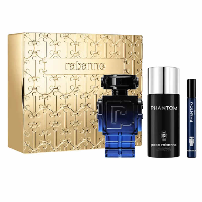 Paco Rabanne Phantom Intense Eau De Perfume Spray 100 ml Sæt med 3 stk