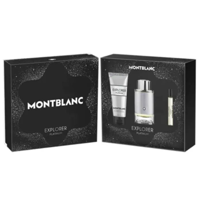 Montblanc Explorer Platinum Eau De Profumo Spray 100ml Set 3 Pezzi