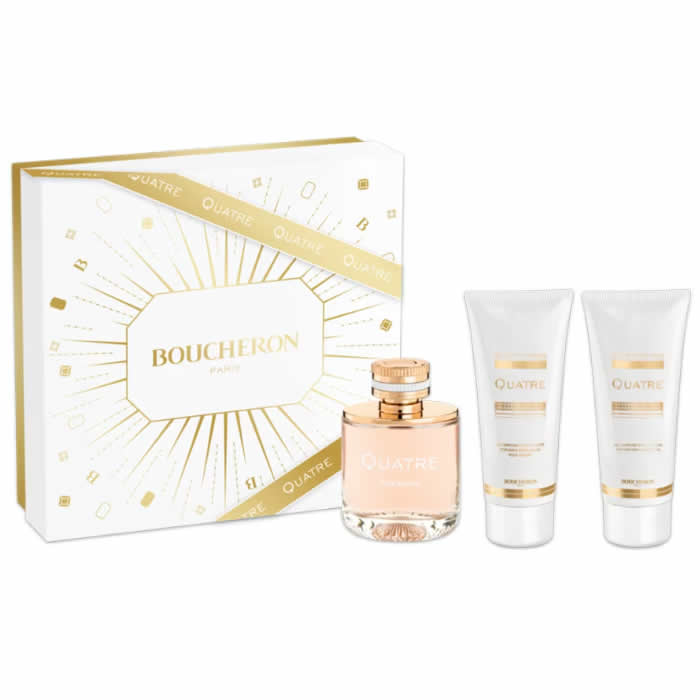 Boucheron Quatre Femme Eau De Parfum Spray 100 ml, Set mit 3 Stück