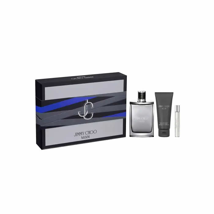 Jimmy Choo homem Eau De Toilette Spray 100ml Conjunto 3 Peças