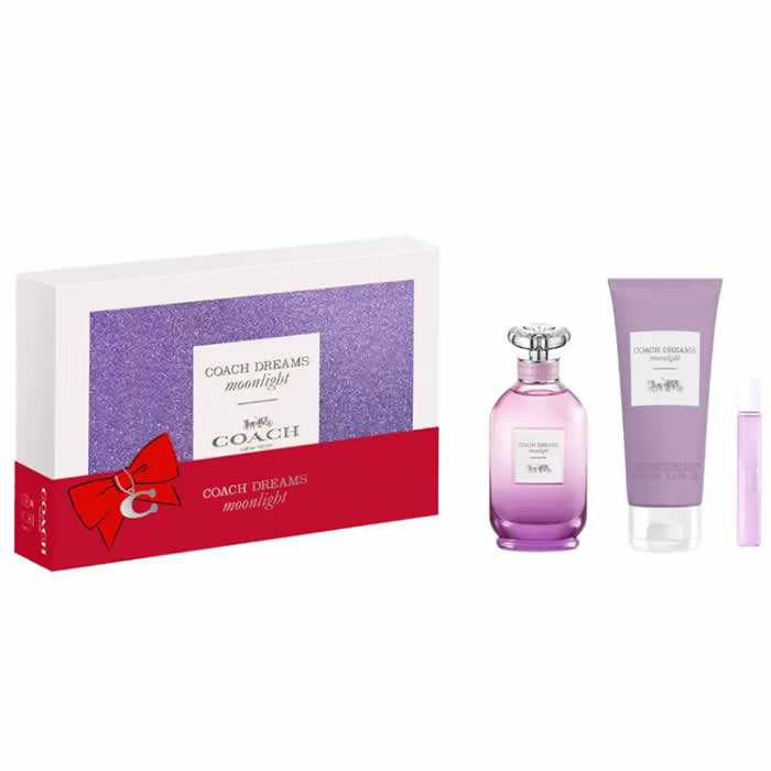 Coach Dreams Moonlight Eau De Perfume Woman Spray 90ml Set med 3 delar