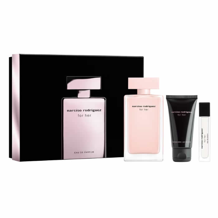 Narciso Rodriguez voor haar Eau De Perfume Spray Set 100 ml 3 stuks