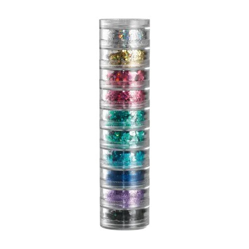 Peggy Sage Glitter Mix Fiesta Set 10 pezzi per decorare le unghie