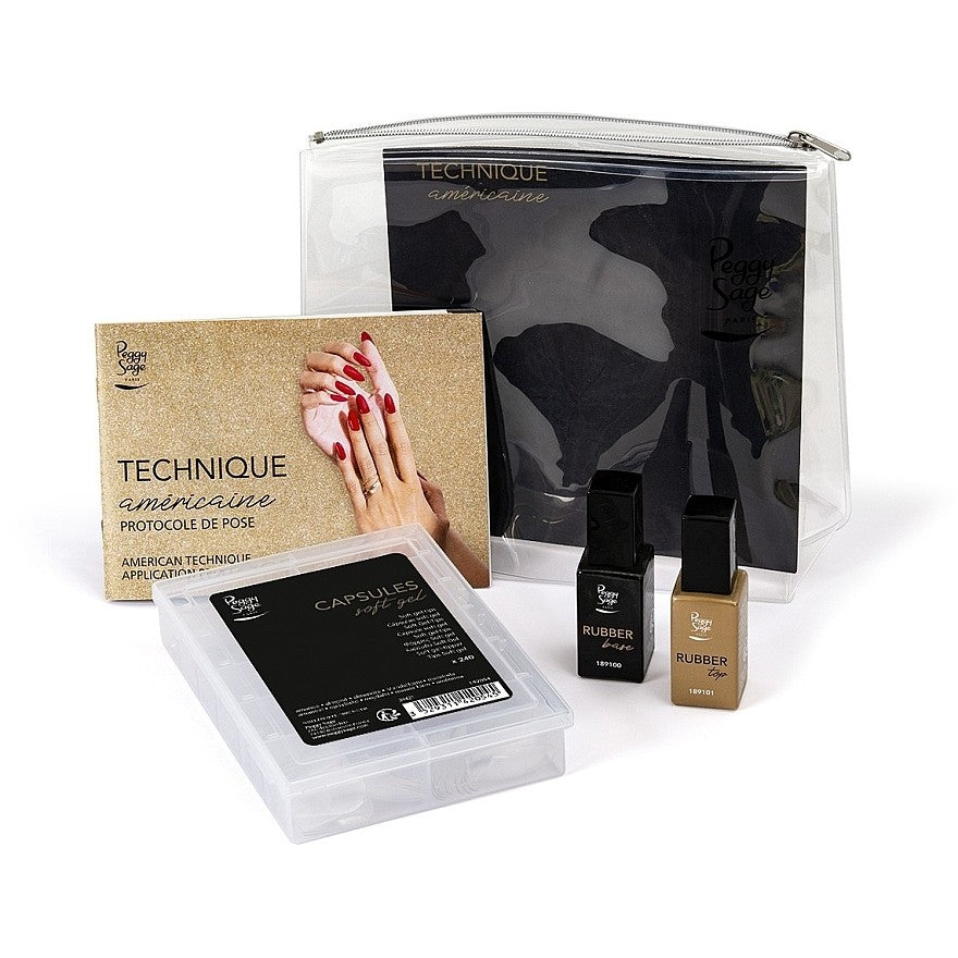 Peggy Sage American Technique Kit Almond — Set unghie
