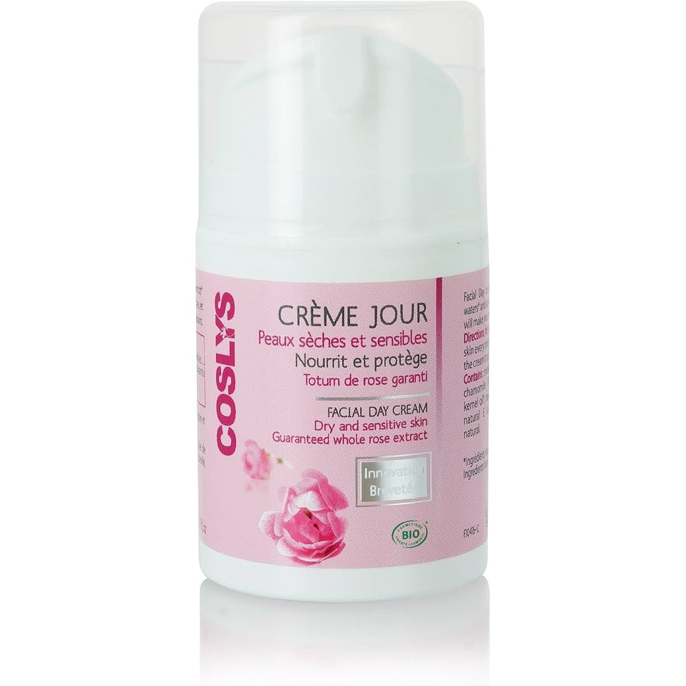 Coslys Crema viso giorno acqua floreale di rosa biologica 50 ml — Crema viso giorno