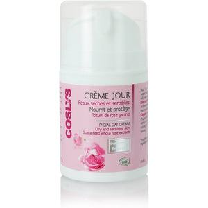 Coslys Crema viso giorno acqua floreale di rosa biologica 50 ml — Crema viso giorno