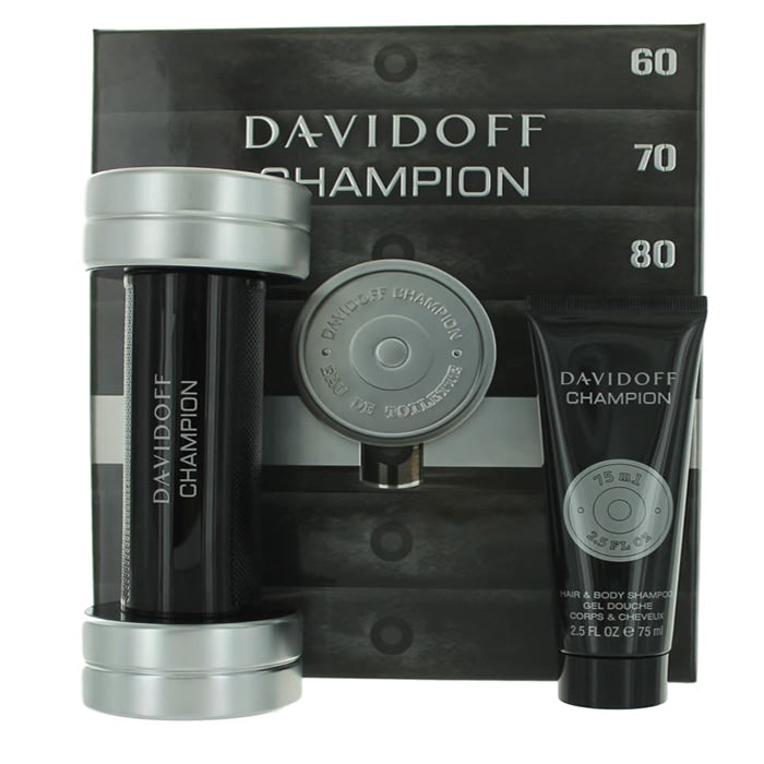 Davidoff Champion Eau De Toilette Spray Men 90ml Set 2 pieces