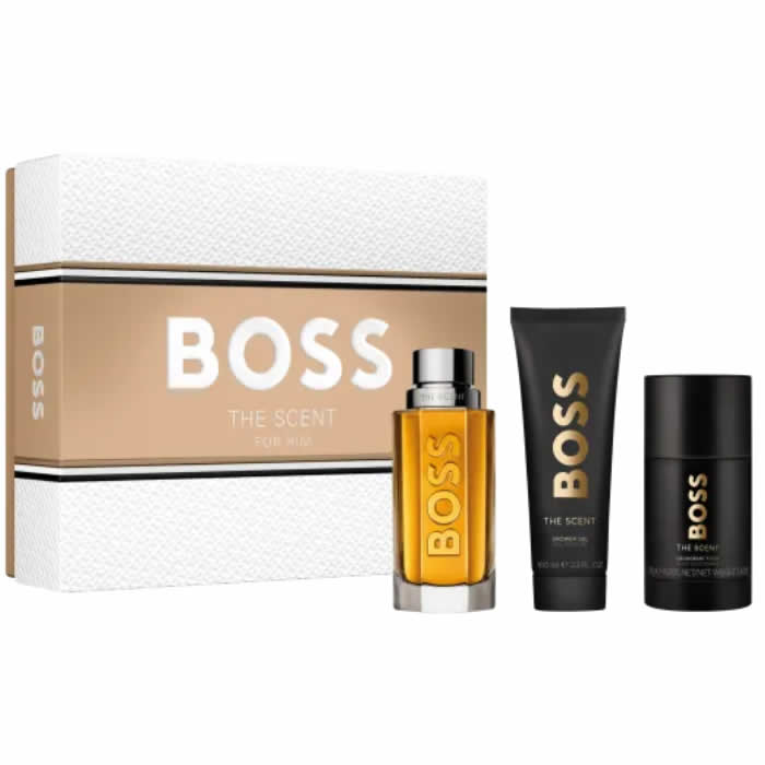 Hugo Boss The Scent da uomo Eau De Toilette Spray 100ml Set 3 Pezzi