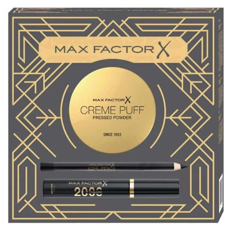Set Max Factor Creme Puff (mascara/9ml + eye/pencil/4g + powder/14g)