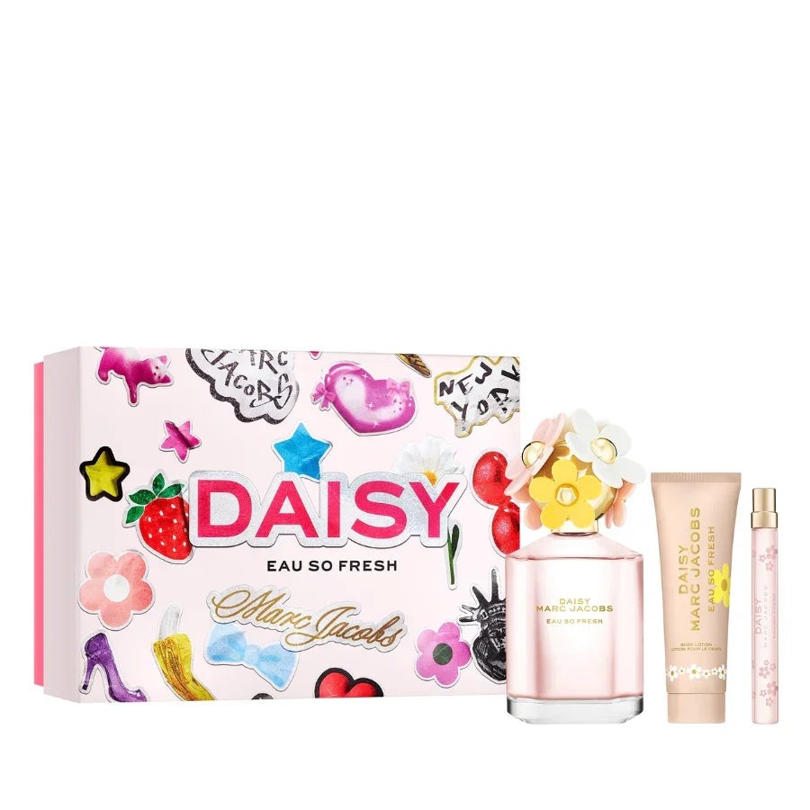 Marc Jacobs Daisy Eau So Fresh Gavesett med 3 deler: 2 Eau de Toilette, bodylotion