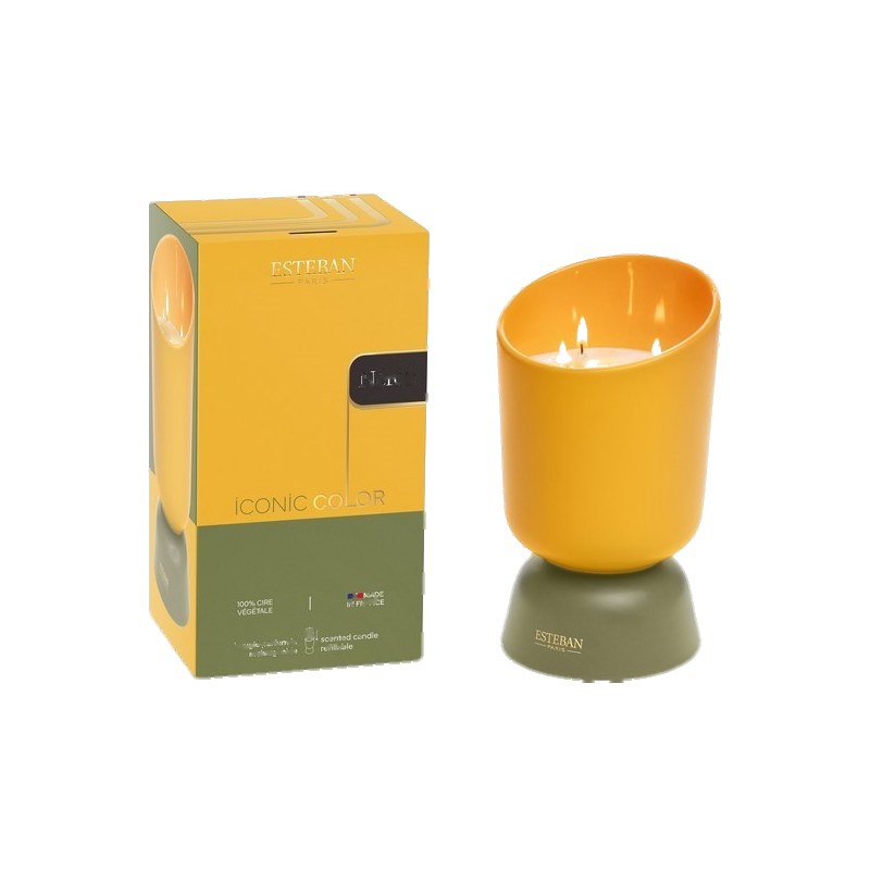Candela profumata con tre stoppini Esteban Neroli Iconic Color 700 g