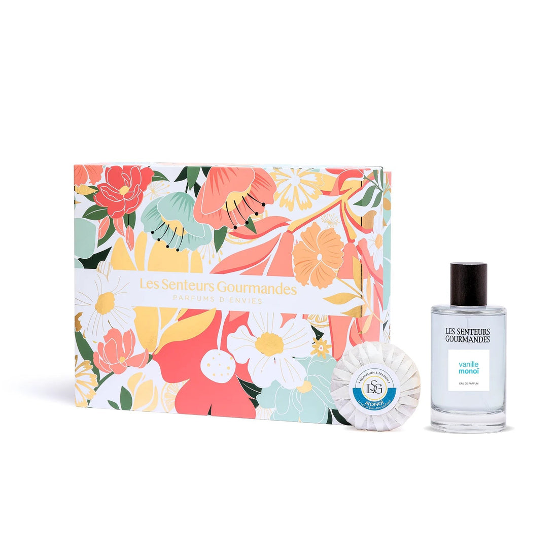 Les Senteurs Gourmandes Vanille Monoi Coffret 2 peças: Eau de Parfum, sabonete