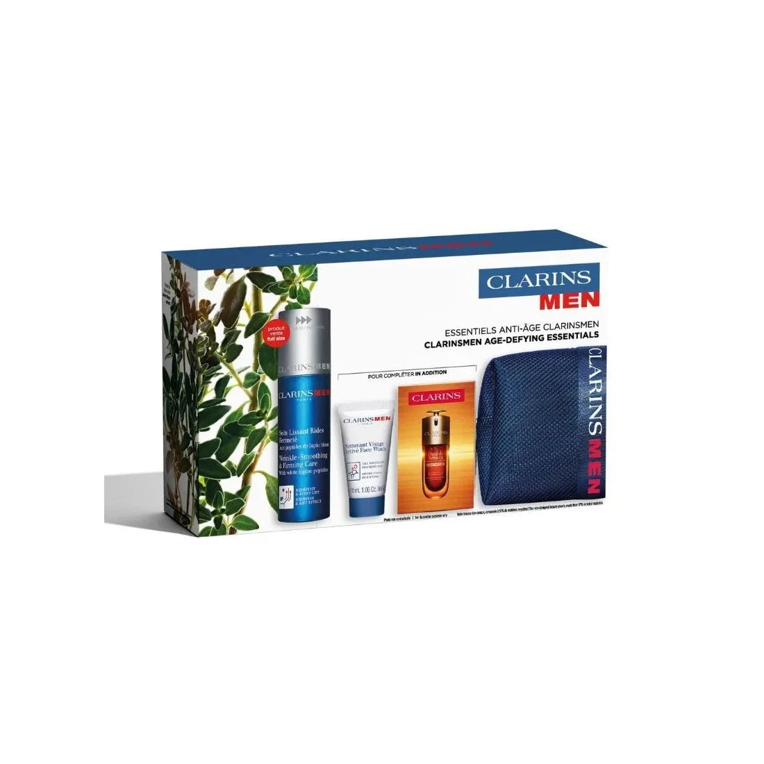 Clarins Uomo Gel crema antietà e compattezza cofanetto 4 pezzi — Σετ ανδρικής περιποίησης προσώπου