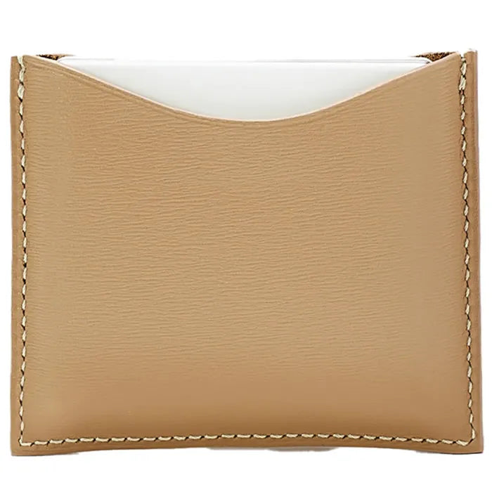 La Bouche Rouge Camel Leather Compact Case 