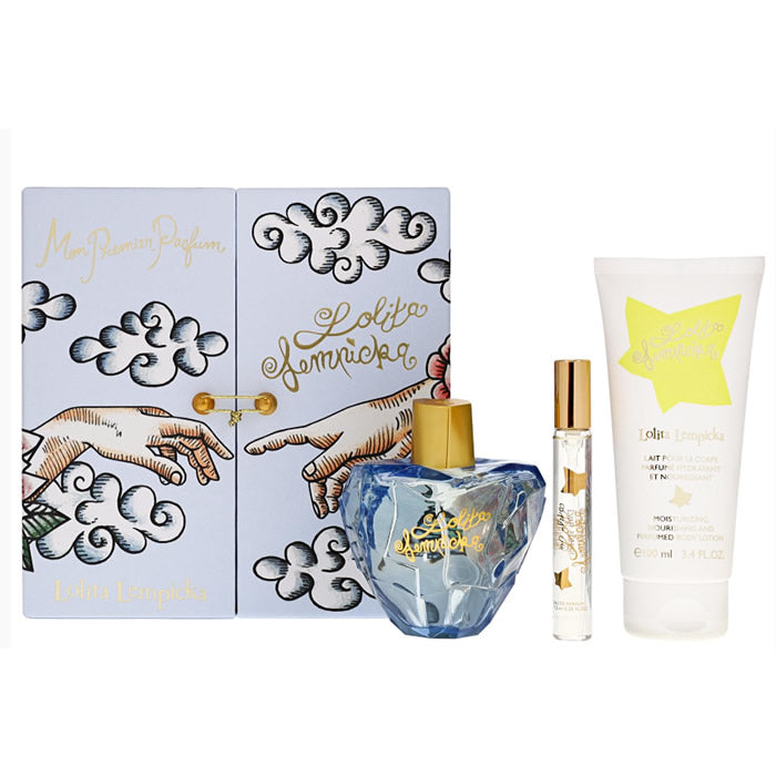 Lolita Lempicka Mon Premier Eau De Perfume Spray 100ml סט של 3 חלקים