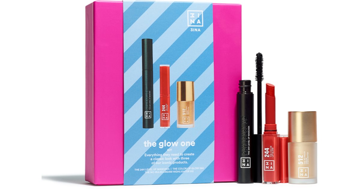 3INA Kit The Glow One set per il makeup in confezione regalo 1 pz