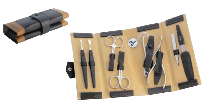 Set per manicure, 8 pezzi, 6839, nero/tabacco Alpen