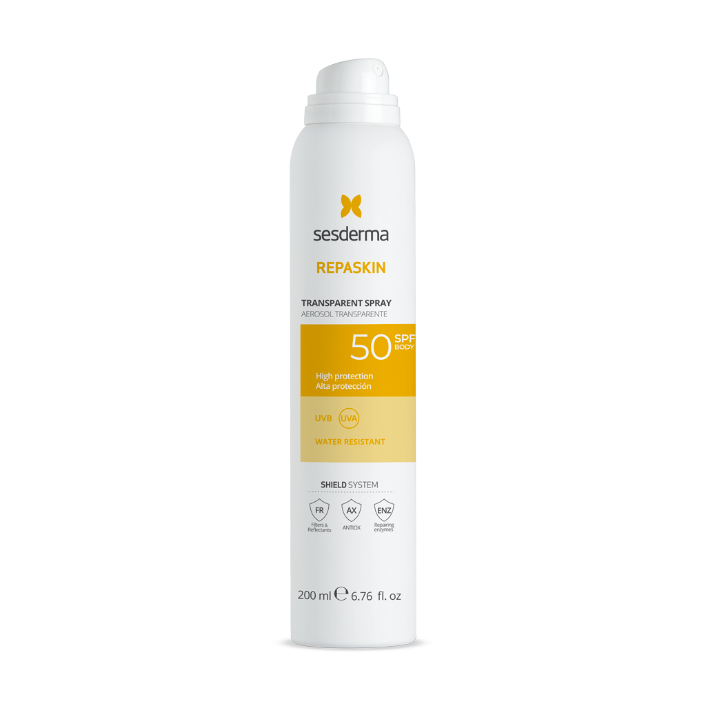 Sesderma Repaskin Transparent Spray SPF 50 200 ml — Spray solare corpo